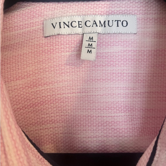 Vince Camuto short sleeve shirt pink/white blend size Medium - Picture 3 of 4